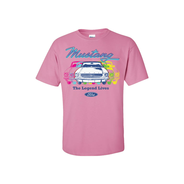 Ford Mustang The Short Sleeve Graphic Lives T-shirt-Pink-xxxl Retro Legend