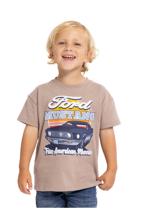 Ford Mustang Toddlers' Graphic Tee with Short Sleeves, Sizes 12M-5T