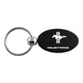 thumbnail image 1 of Ford Mustang Tri-Bar Keychain & Keyring - Black Oval, 1 of 2