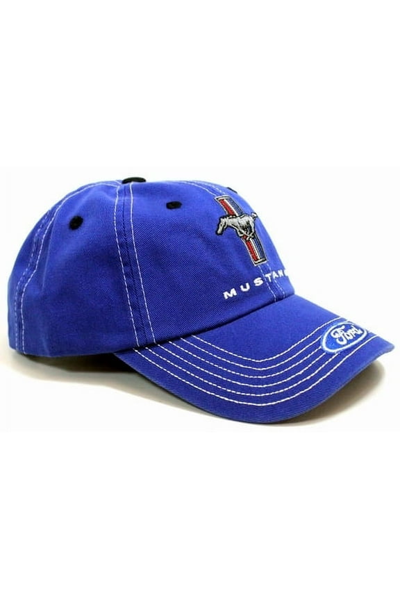 Mustang Tri-Bar Logo Blue Hat