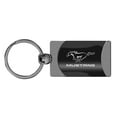thumbnail image 1 of Ford Mustang Two Tone Rectangular Gun-Metal Key Chain, 1 of 2