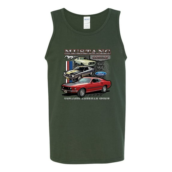 Wild Bobby Ford Mustang Untamed Spirit Mens Cars and Trucks Men Tank Top