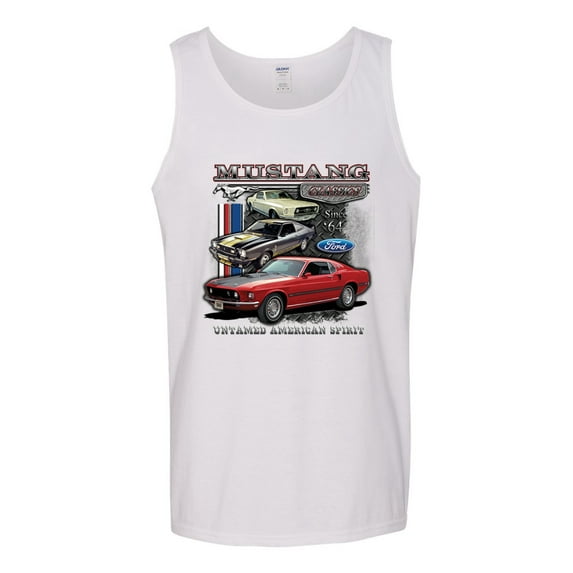 Wild Bobby Ford Mustang Untamed Spirit Mens Cars and Trucks Men Tank Top