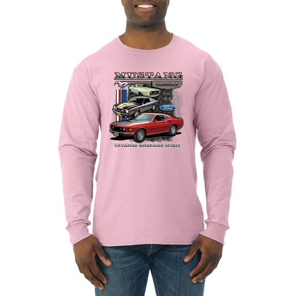Wild Bobby Ford Mustang Untamed Spirit Mens Cars and Trucks Men Long Sleeve Shirt