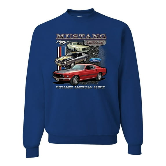 Wild Bobby Ford Mustang Untamed Spirit Mens Cars and Trucks Unisex Crewneck Sweatshirt