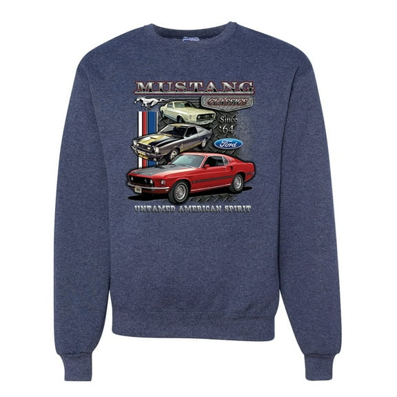 Wild Bobby Ford Mustang Untamed Spirit Mens Cars and Trucks Unisex Crewneck Sweatshirt