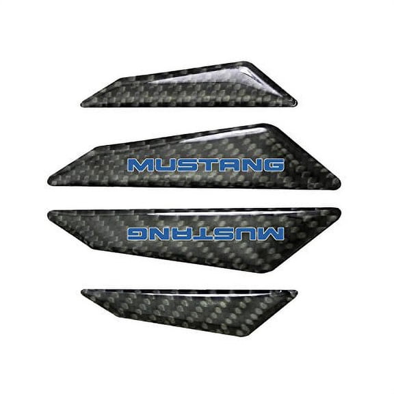 Ford Mustang in Blue Real Black Carbon Fiber Door Edge Guard Decal