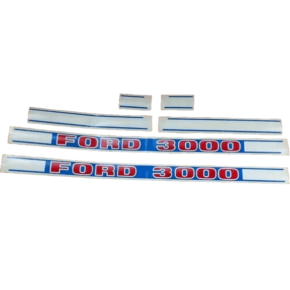 Ford New Holland 3000 Tractor Hood Bonnet Decal Sticker Emblem Set Kit