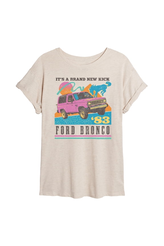 - New Trick - Juniors Oversized Graphic T-Shirt