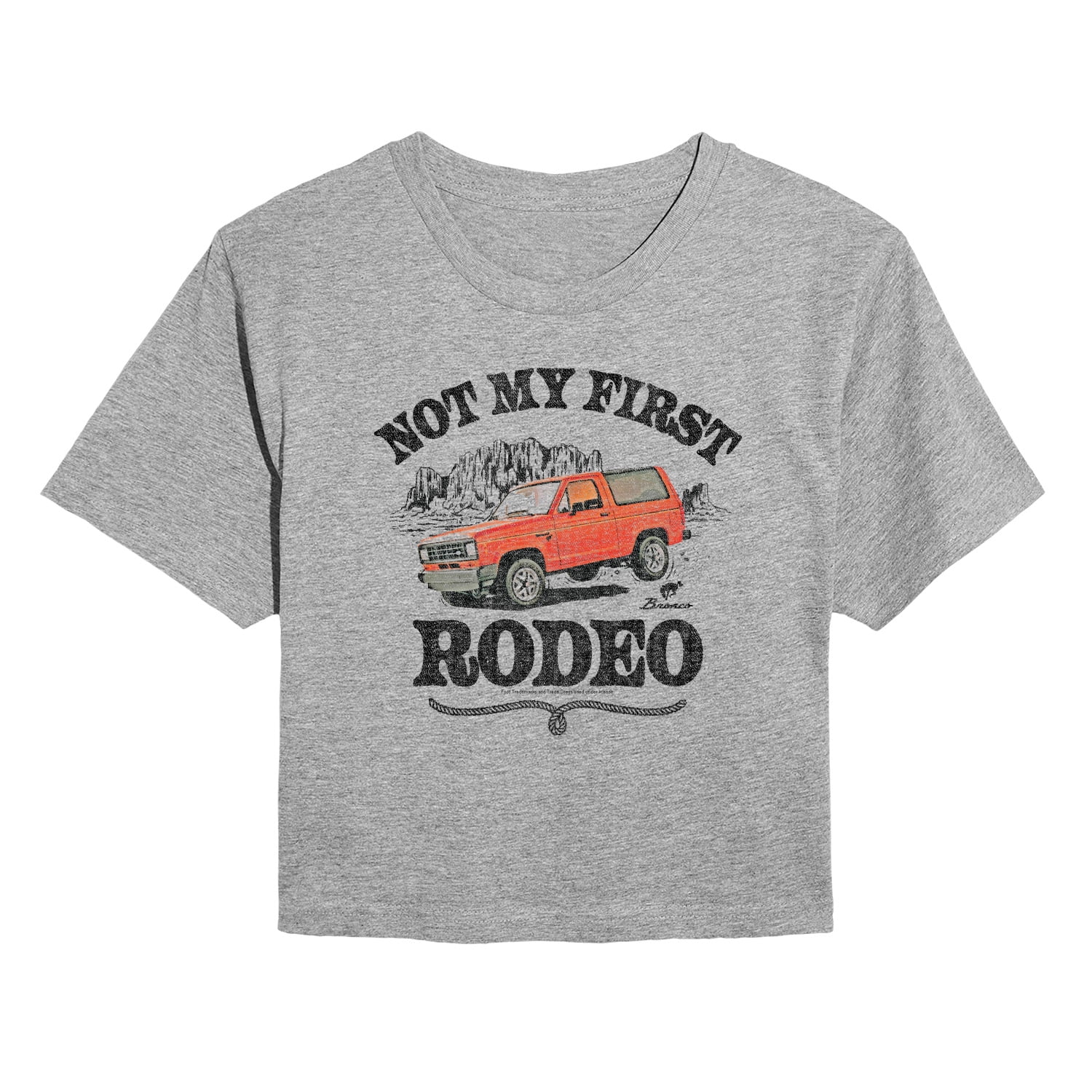 Ford - Not My First Rodeo 1983 Bronco - Juniors Cropped Short Sleeve Graphic T-Shirt