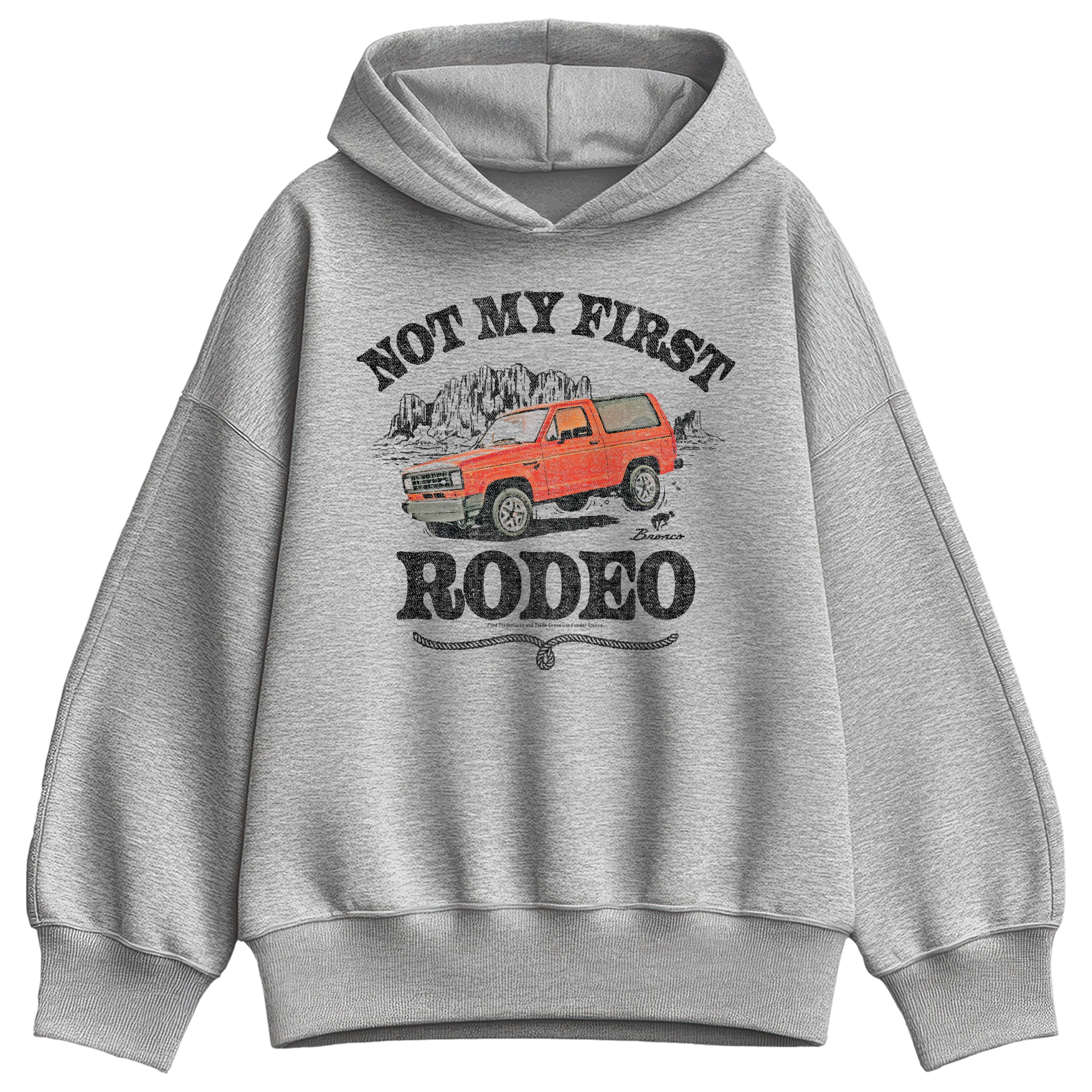 Ford - Not My First Rodeo 1983 Bronco - Ladies Oversized Fleece Hoodie Sweatshirt