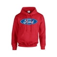 thumbnail image 1 of Ford Oval Hooded Sweatshirt Ford Logo Design Hoodie Motor Company Car Enthusiast Pullover Hood Classic Retro-Red-Medium, 1 of 7