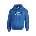 thumbnail image 1 of Ford Oval Hooded Sweatshirt Ford Logo Design Hoodie Motor Company Car Enthusiast Pullover Hood Classic Retro-Royal-Small, 1 of 7