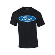 Ford Oval Logo T-shirt Official Ford Motor Company Crest Car Enthusiast Tee Classic Retro Performance-Black-Small