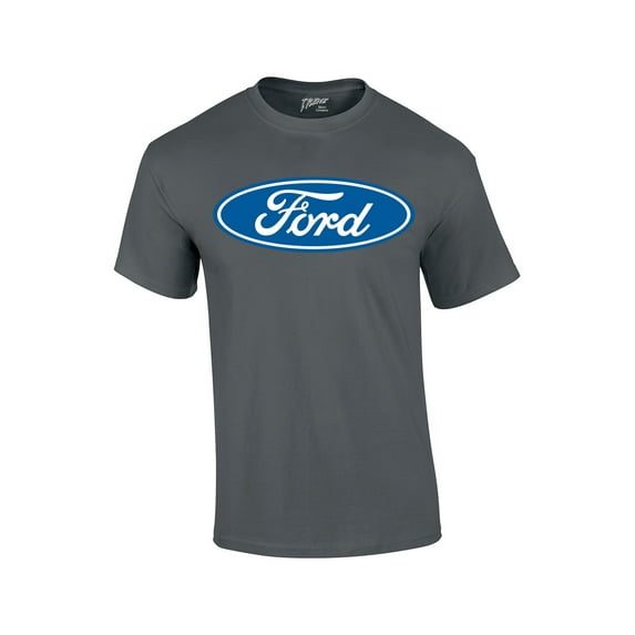 Ford Oval Logo T-shirt Official Ford Motor Company Crest Car Enthusiast Tee Classic Retro Performance-Charcoal-Large