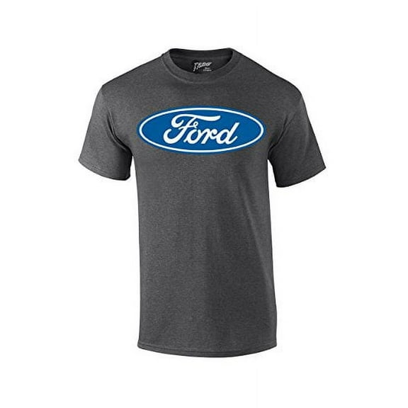 Ford Oval Logo T-shirt Official Ford Motor Company Crest Car Enthusiast Tee Classic Retro Performance-HeatherGray-XL