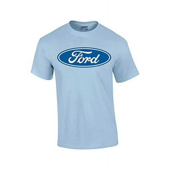 Ford Oval Logo T-shirt Official Ford Motor Company Crest Car Enthusiast Tee Classic Retro Performance-Lightblue-XL