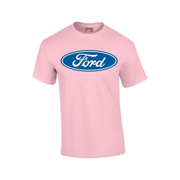 Ford Oval Logo T-shirt Official Ford Motor Company Crest Car Enthusiast Tee Classic Retro Performance-Lightpink-XL