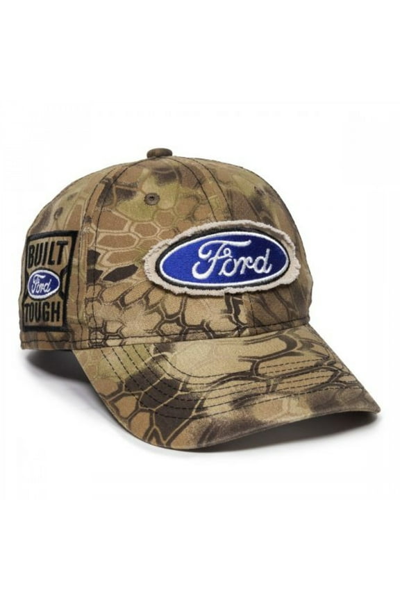 Logo Built Tough Frayed Patch Pre-Curved Adjustable Hat