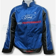 Ford Performance Blue Automotive Racing Windbreaker Jacket Official Licensed