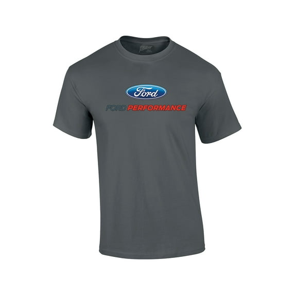Ford Performance Logo Adult Short Sleeve T-shirt-Charcoal-Medium