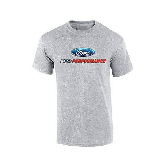 Ford Performance Logo Adult Short Sleeve T-shirt-Sportsgray-XXXL