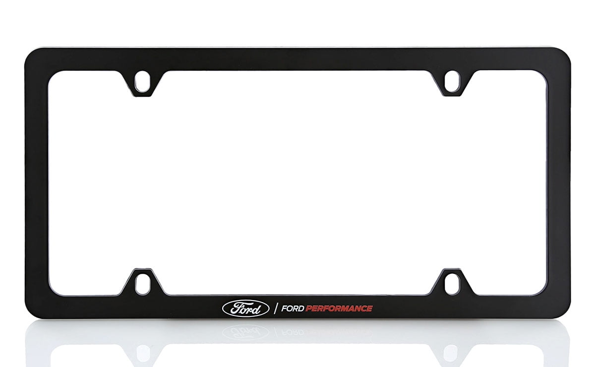 Ford Performance UV Printed Black Plastic Thin Rim License Plate Frame Holder 4 Hole