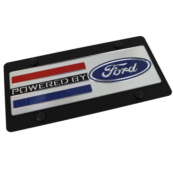 Ford Powered By Ford Engine License Plate (Chrome)