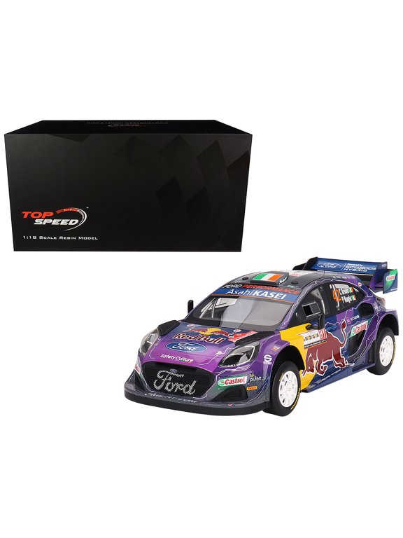 Ford Puma Rally1 #42 Craig Breen - Paul Nagle "M-Sport WRT" 2nd Place "Rally Italia Sardegna" (2022) 1/18 Model Car by Top Speed