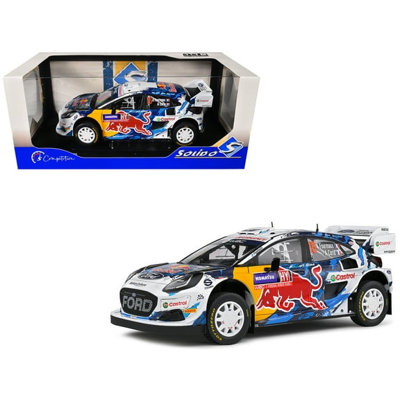 Ford Puma Rally1 Hybrid #16 Adrien Fourmaux - Alexandre Coria 3rd Place "Rally Sweden" (2024) "Competition" Series 1/18 Diecast Model Car by Solido