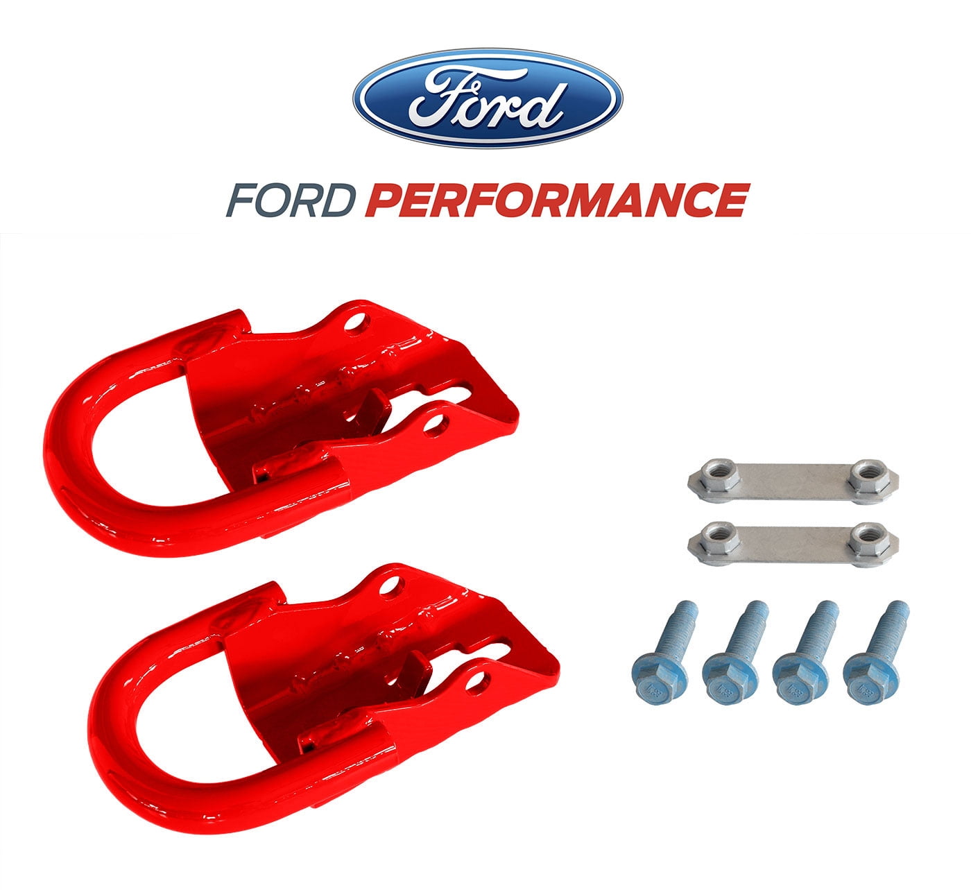 Ford Racing 15-22 F-150 Tow Hooks - Red (Pair)