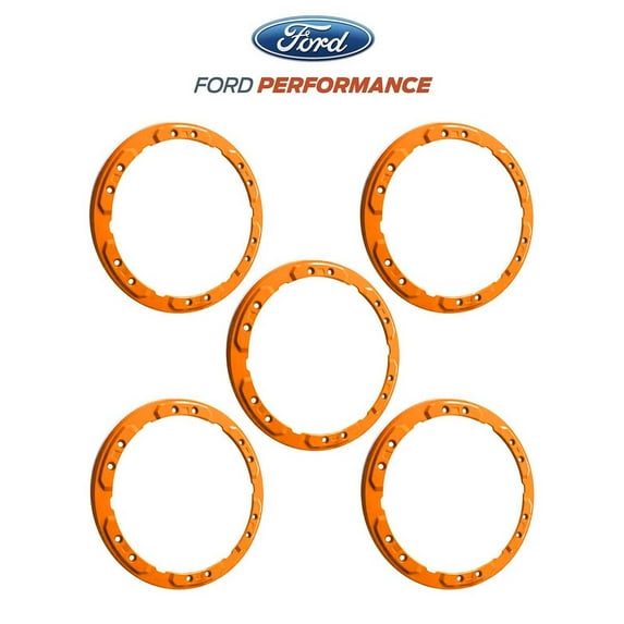 Ford Racing 2021+ Ford Bronco Functional Bead Lock Ring Kit - Orange