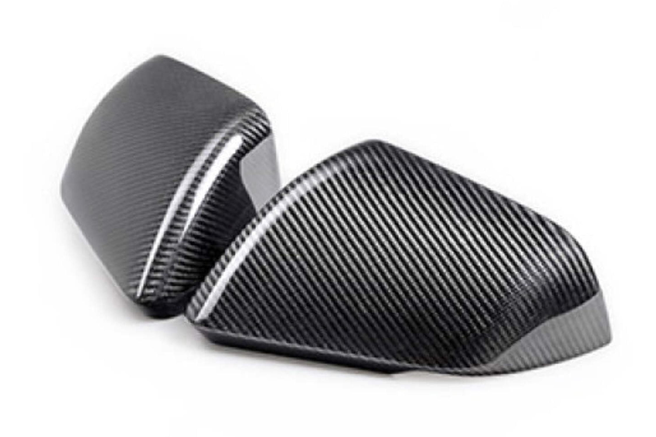Ford Racing 24-25 Mustang (w/Integrated Turn Signals) Carbon Fiber Mirror Skull Caps - Gloss