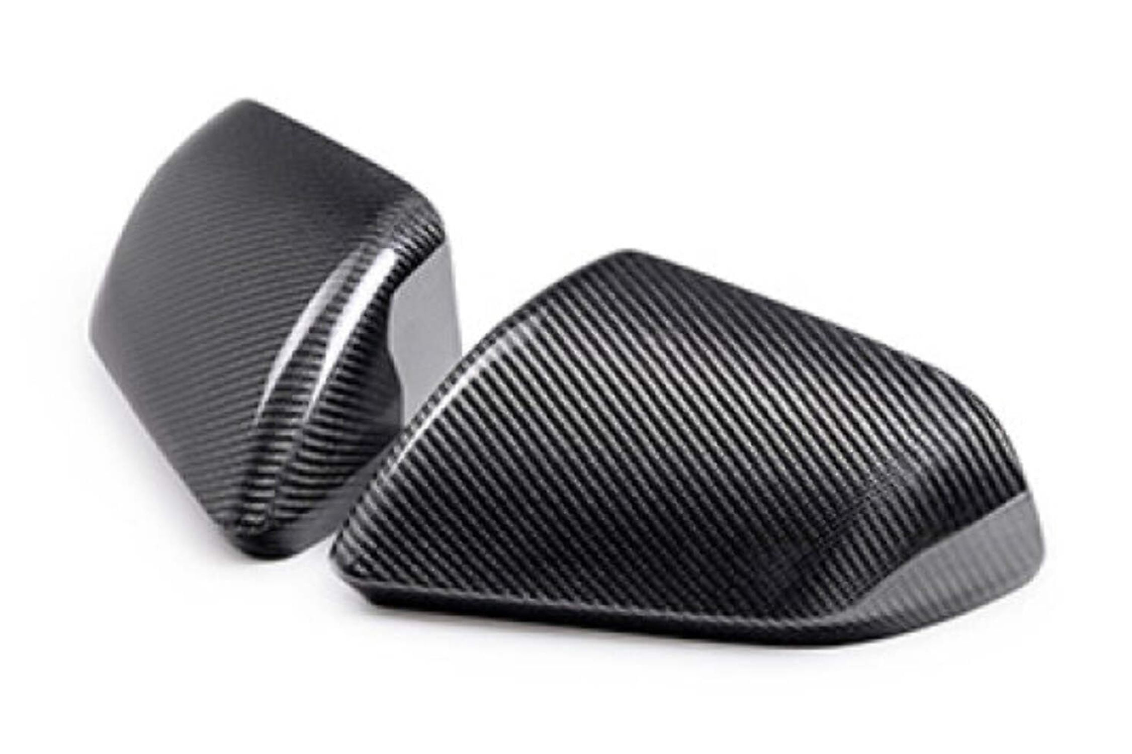 Ford Racing 24-25 Mustang (w/o Turn Signals) Carbon Fiber Mirror Skull Caps - Gloss