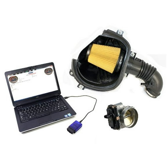 Ford Racing M-9603-M8A Power Upgrade Package; Incl. ProCal Tool w/Performance Calibration/GT350 Cold Air Intake w/87 mm. Throttle Body/Intake Adapter;