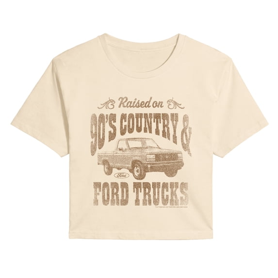 Ford - Raised on 90's Country & Ford Trucks Cropped Graphic T-Shirt
