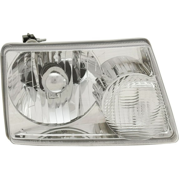 For Ford Ranger 2001-2011 Headlight Assembly Passenger Side | CAPA Certified | Clear Lens | Composite | Chrome Housing | Replacement For FO2503173, FO2503173C | 114-00649, 6L5Z13008AA