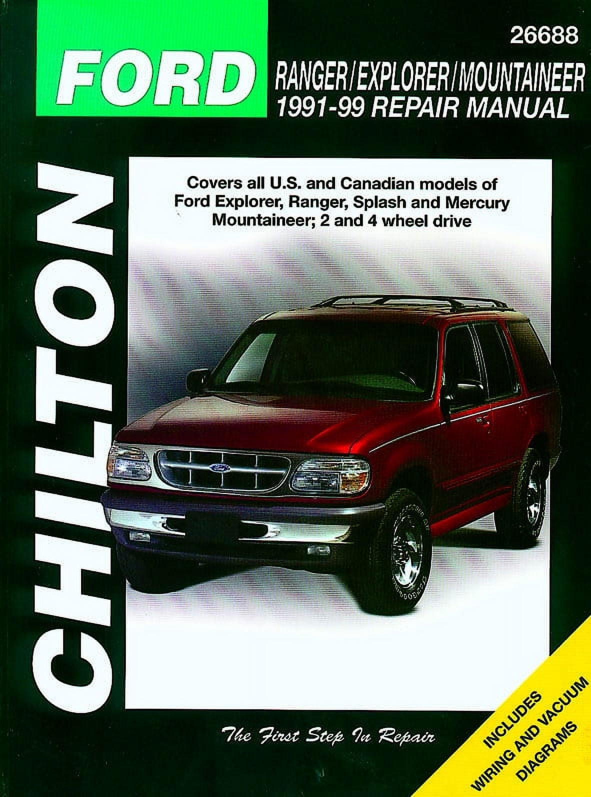 Ford Ranger/Explorer/Mountaineer (1991-99) for of Ford Ranger, Explorer, Splash & Mercury Mountaineer for 2 & 4 wheel drive Chilton Repair Manual (USA) ^