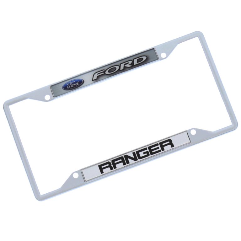Eurosport Daytona Lite Black License Plate Frame - Compatible With Ford Ranger, Customizable