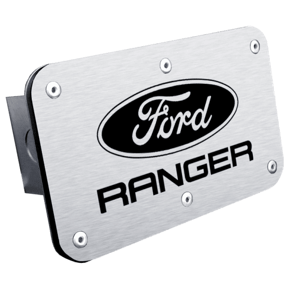 Ford Ranger Logo Brushed Class III Trailer Hitch Cover Official Licensed