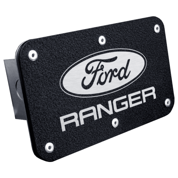 Ford Ranger Logo Rugged Black Class III Trailer Hitch Cover Official Licensed