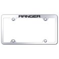 thumbnail image 1 of Ford Ranger Logo Stainless Steel Wide Body Truck License Plate Frame (Chrome), 1 of 3