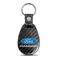 thumbnail image 1 of Ford Ranger Real Black Carbon Fiber with Leather Strap Large Tear Drop Key Chain, 1 of 5