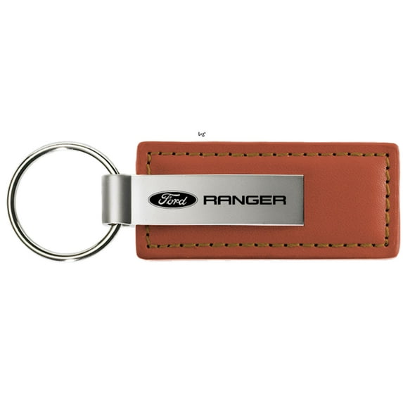 Ford Ranger Rectangular Leather Key chain (Brown)