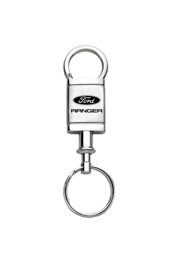 Ford Ranger Satin Chrome Valet Key Chain (Silver)