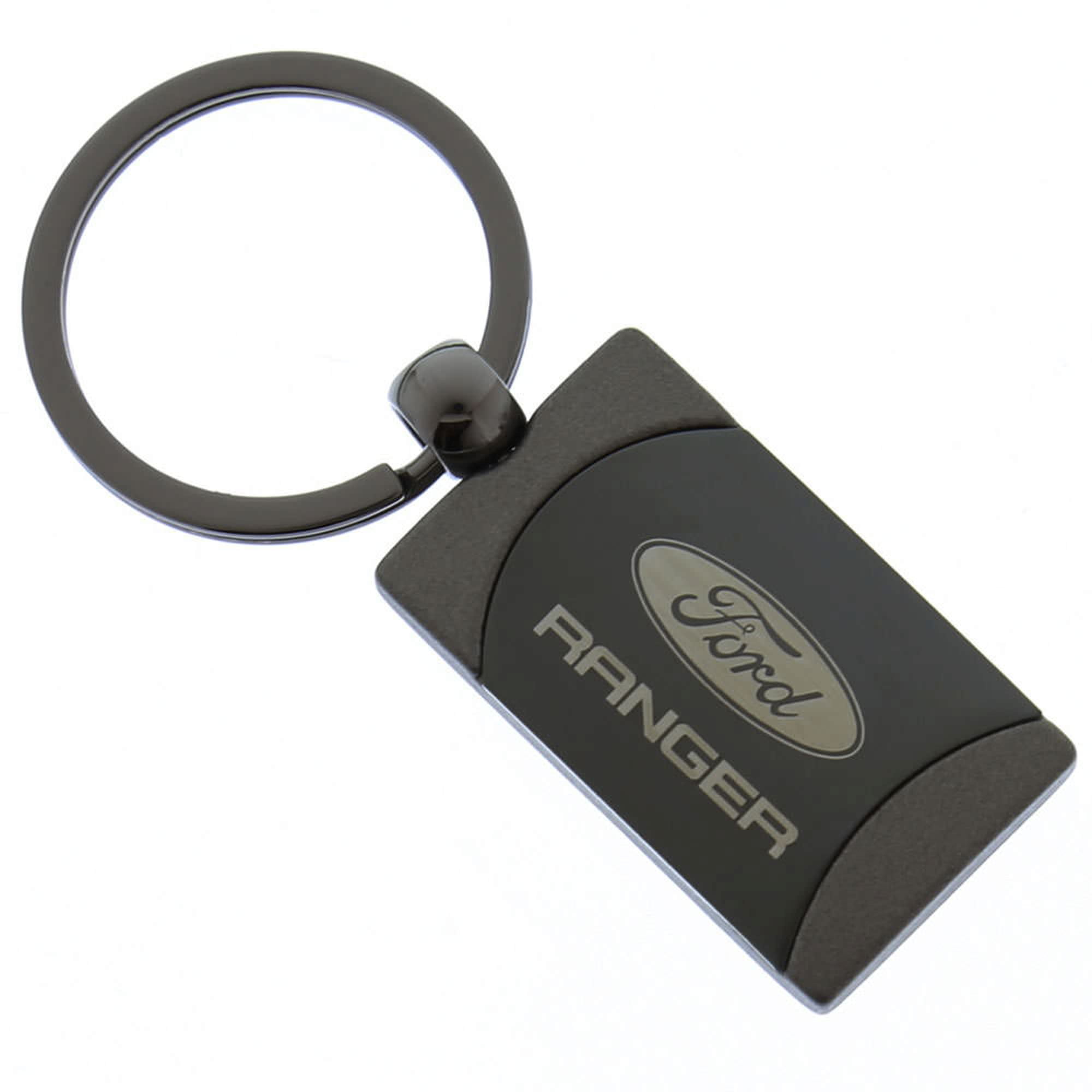 Ford F250 Two Tone Rectangular Gunmetal Key Chain Key-Ring Keychain