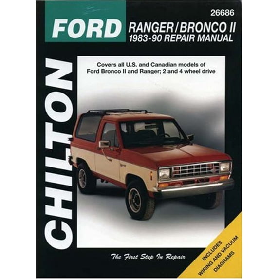 Pre-Owned Ford: Ranger/Bronco II 1983-90 Repair Manual (Chilton's Total Car Care Repair Manual) (Paperback) 0801989671 9780801989674