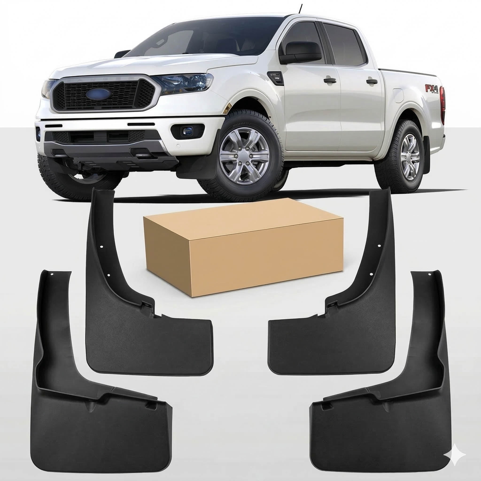 Ford Ranger mud flaps Ford Ranger Accessories All-Weather Mud Guard Body Kits for Ford Ranger 2019-2023