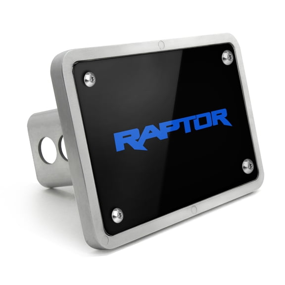 Ford Raptor 2015 UV Graphic Black Plate Billet Aluminum 2 inch Tow Hitch Cover