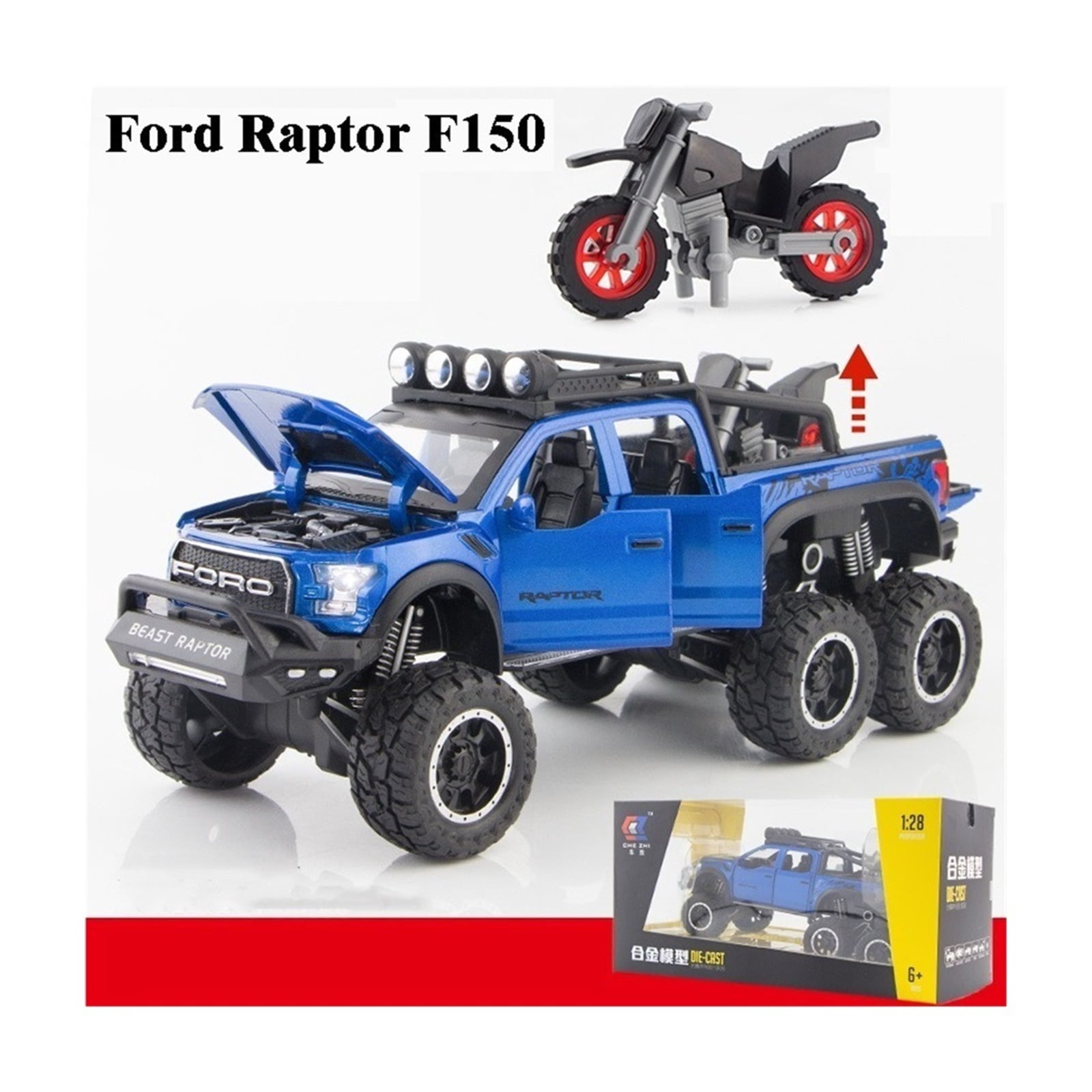 Ford Raptor F150 Tuning Edition 1:28 Scale Miniature Metal Car Model ...